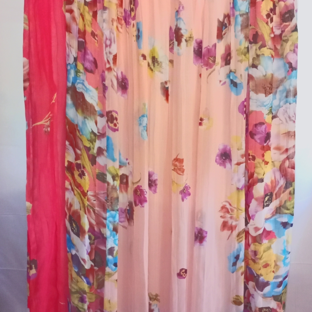 Women's multi pattern floral skirt